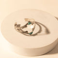 Myra Pueblo Stack Cuff Bracelets for Women with turquoise, and feather stone detail for western wear
