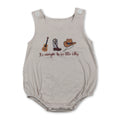 Sleeveless stripe it's alright to be little bitty western baby romper