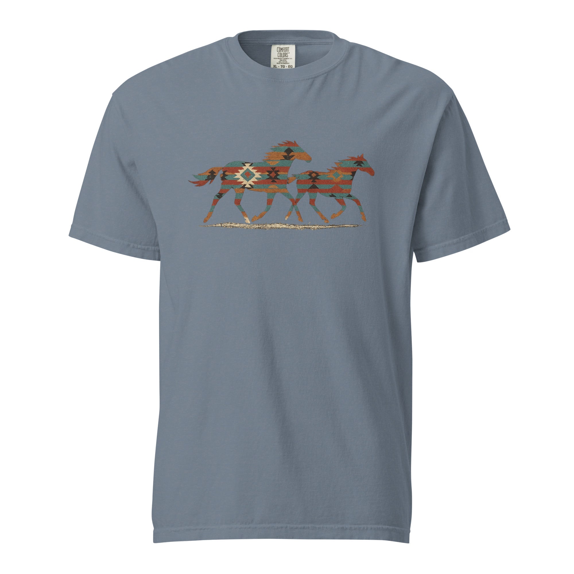 Tribal Running Horses Heavyweight T-Shirt