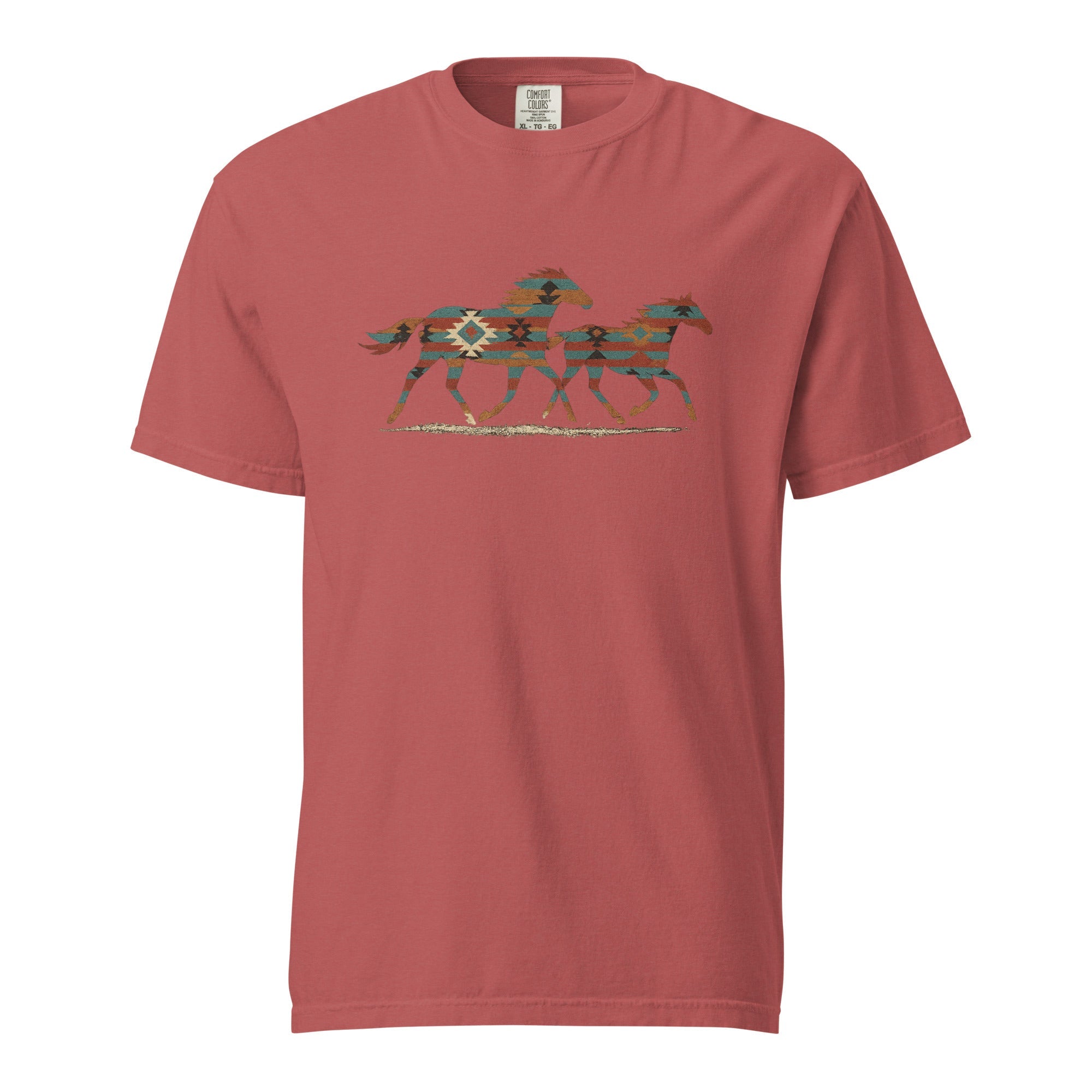 Tribal Running Horses Heavyweight T-Shirt