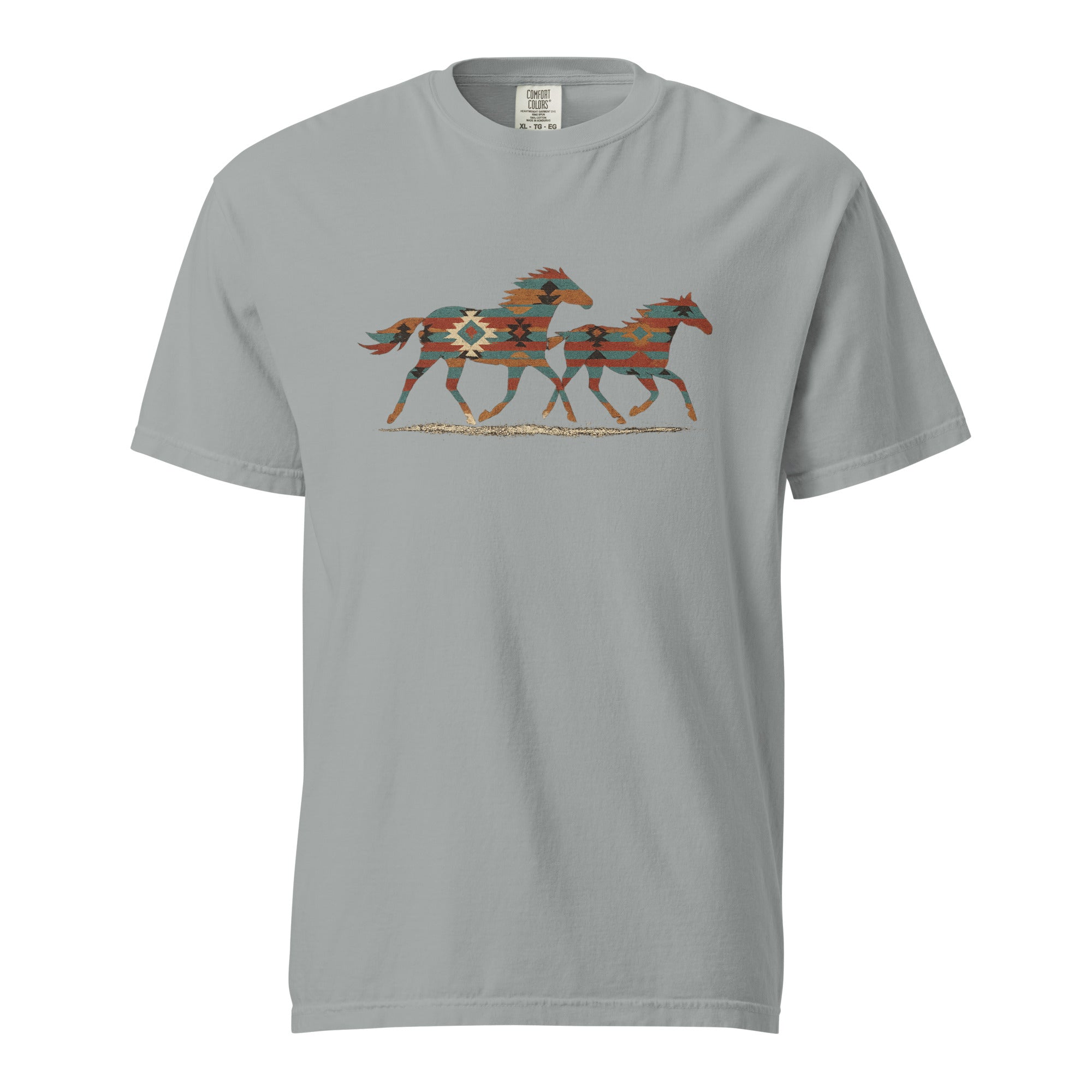 Tribal Running Horses Heavyweight T-Shirt