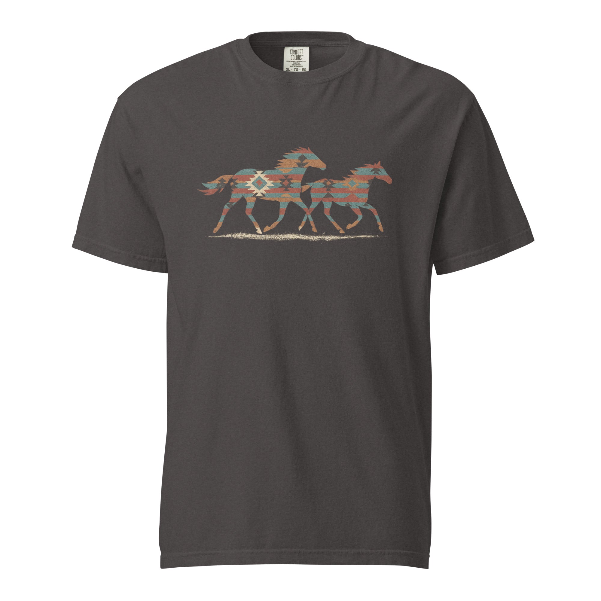 Tribal Running Horses Heavyweight T-Shirt