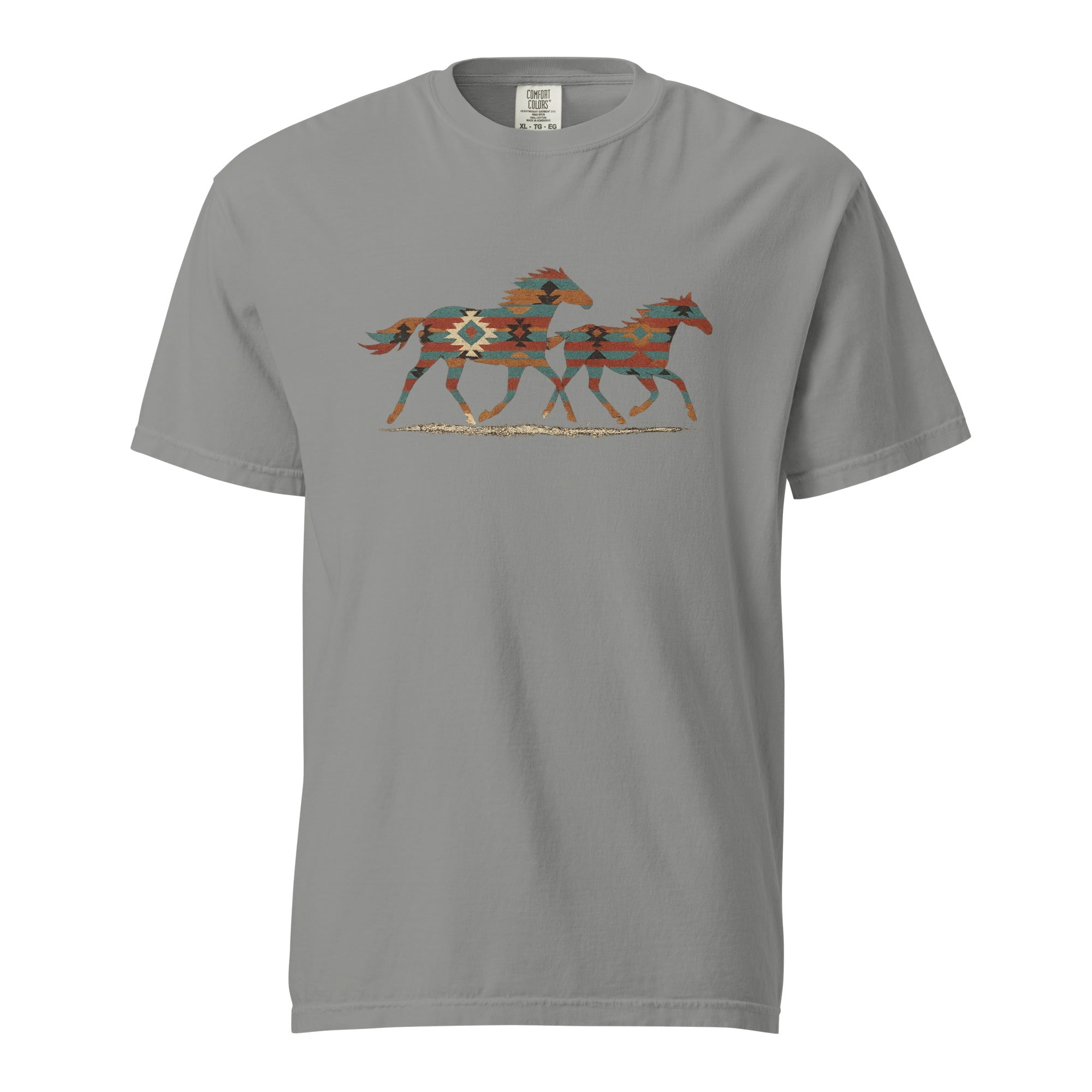 Tribal Running Horses Heavyweight T-Shirt