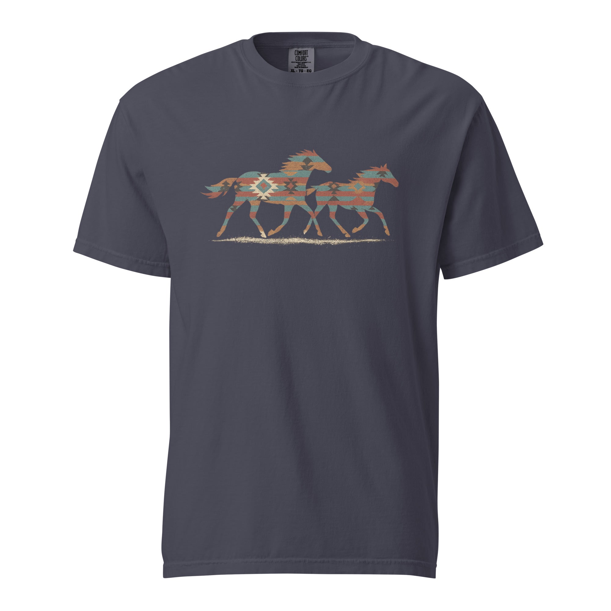 Tribal Running Horses Heavyweight T-Shirt