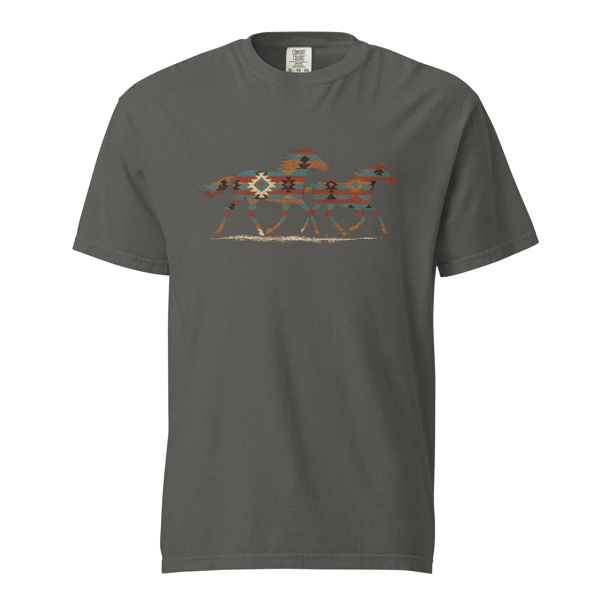 Tribal Running Horses Heavyweight T-Shirt