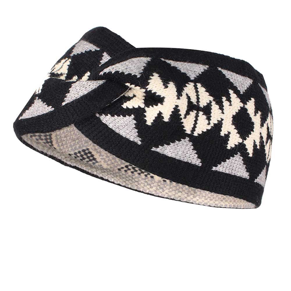 Western Knit Elastic Headband Ear Warmer Headwrap