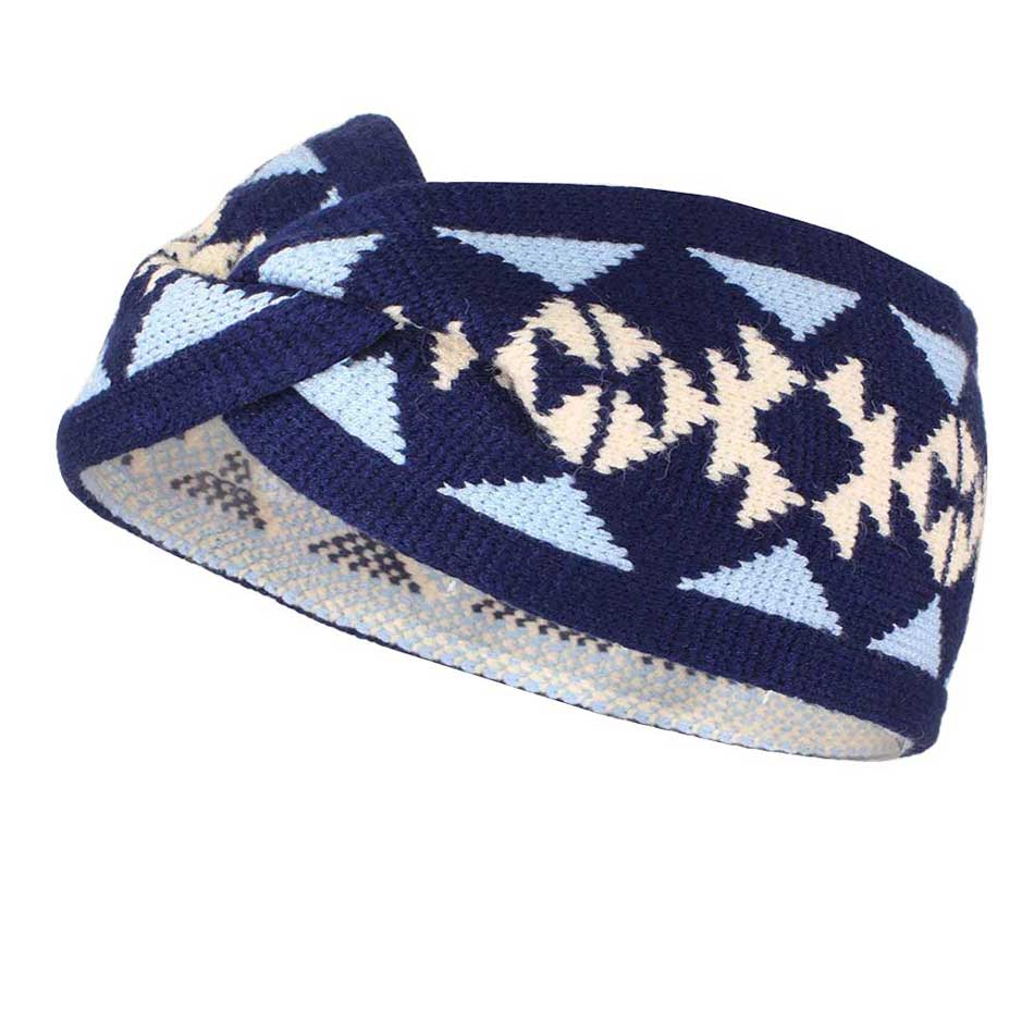 Western Knit Elastic Headband Ear Warmer Headwrap