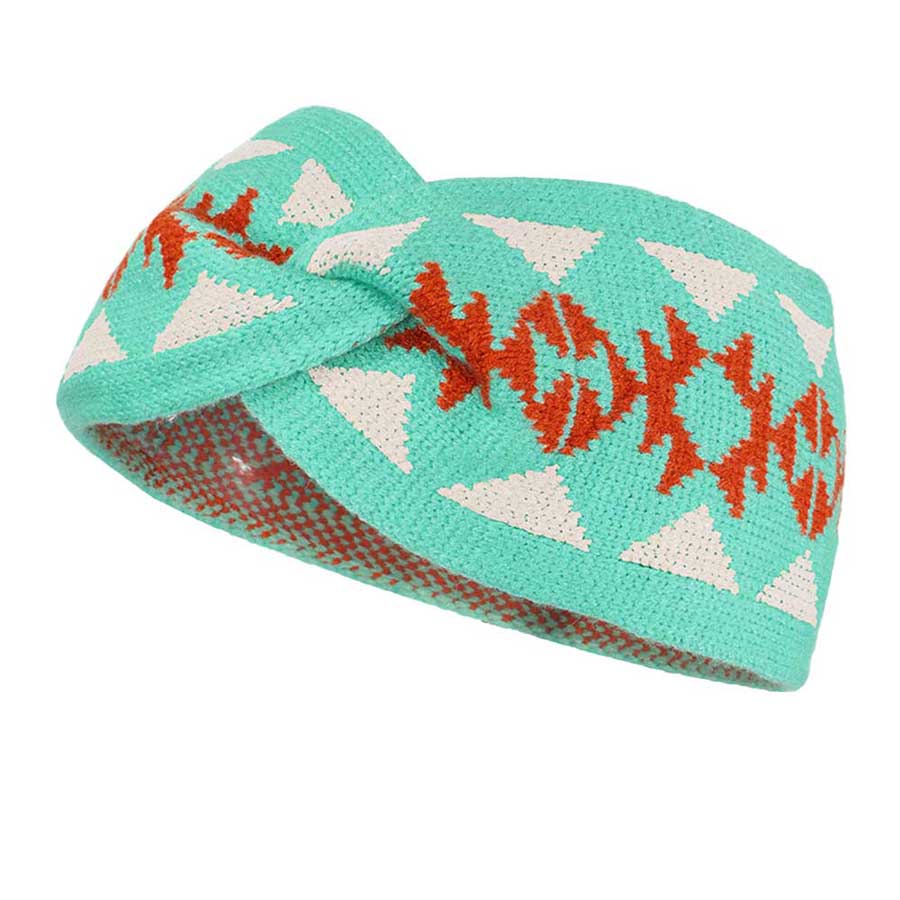Western Knit Elastic Headband Ear Warmer Headwrap